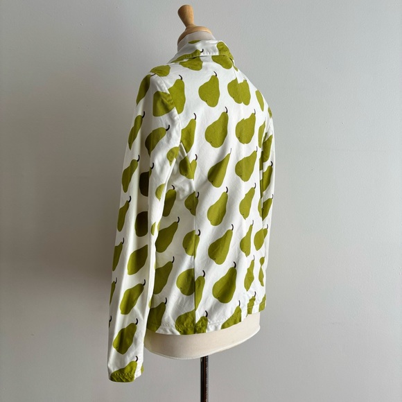 MARIMEKKO Päärnyä Pear Print Cotton Twill Jacket Mika Piirainen 40 / 12 - Picture 8 of 12